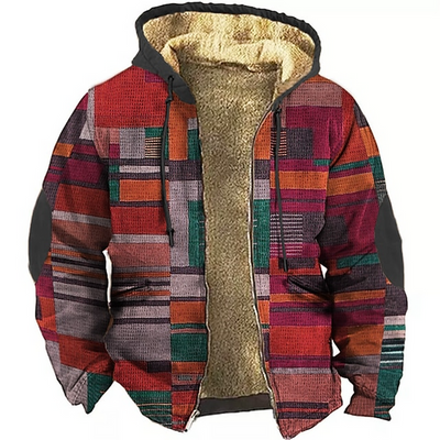 Mathias | Farverig Fleece-foret Jakke