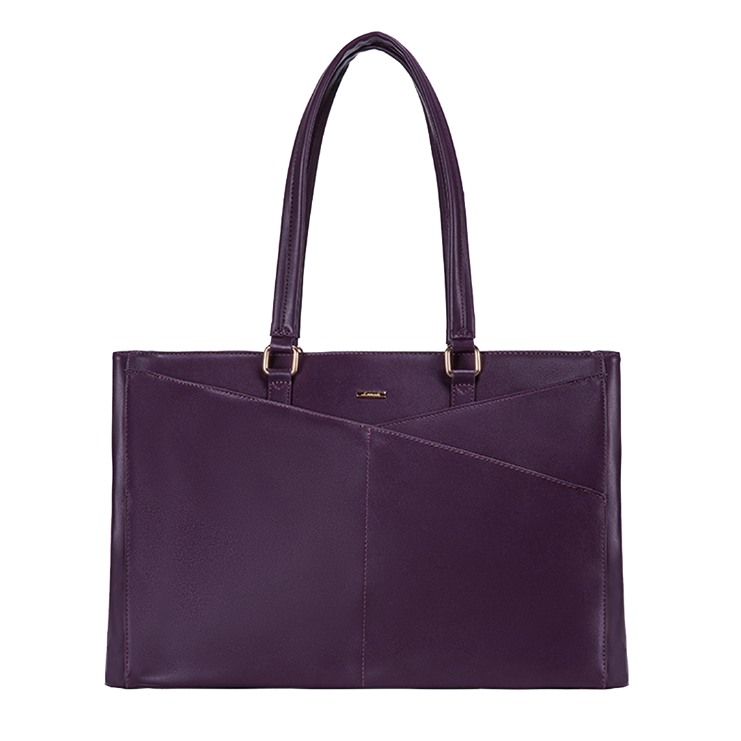 Elegant Borsa Tote i Lilla Læder til Laptop