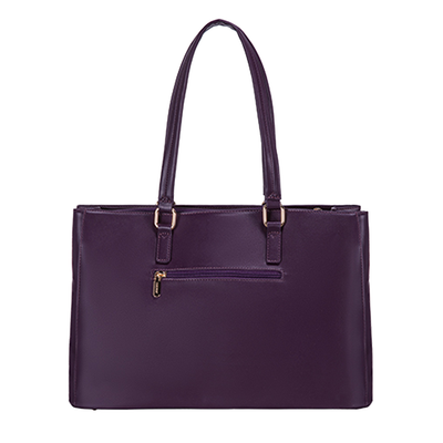 Elegant Borsa Tote i Lilla Læder til Laptop