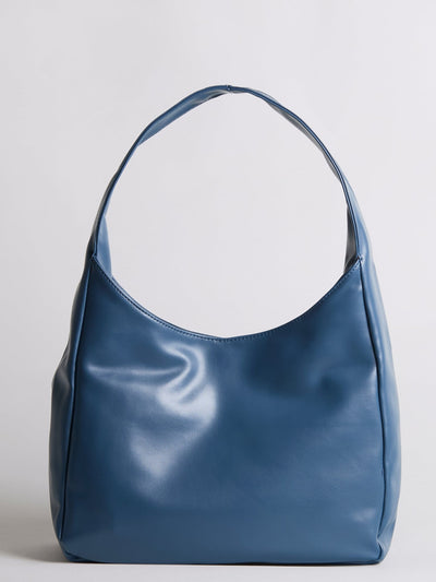 Minimalistisk Vegan Læder Hobo Skuldertaske