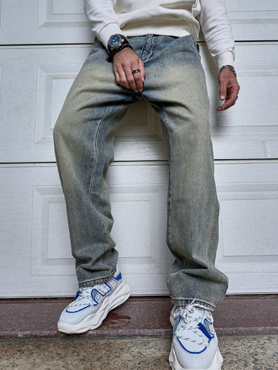 Fredrick | Relaxed-Fit Ret Herre Denim Jeans Mænd Bukser