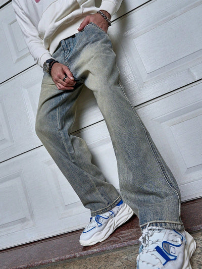 Fredrick | Relaxed-Fit Ret Herre Denim Jeans Mænd Bukser