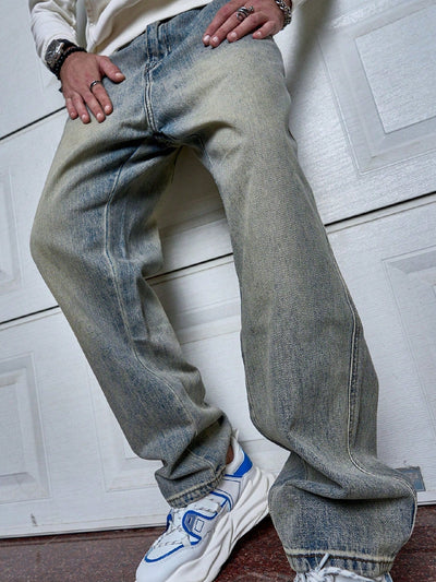Fredrick | Relaxed-Fit Ret Herre Denim Jeans Mænd Bukser