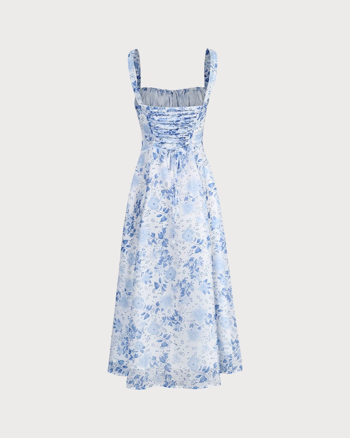 Melis™ Blå kjole med blomsterprint