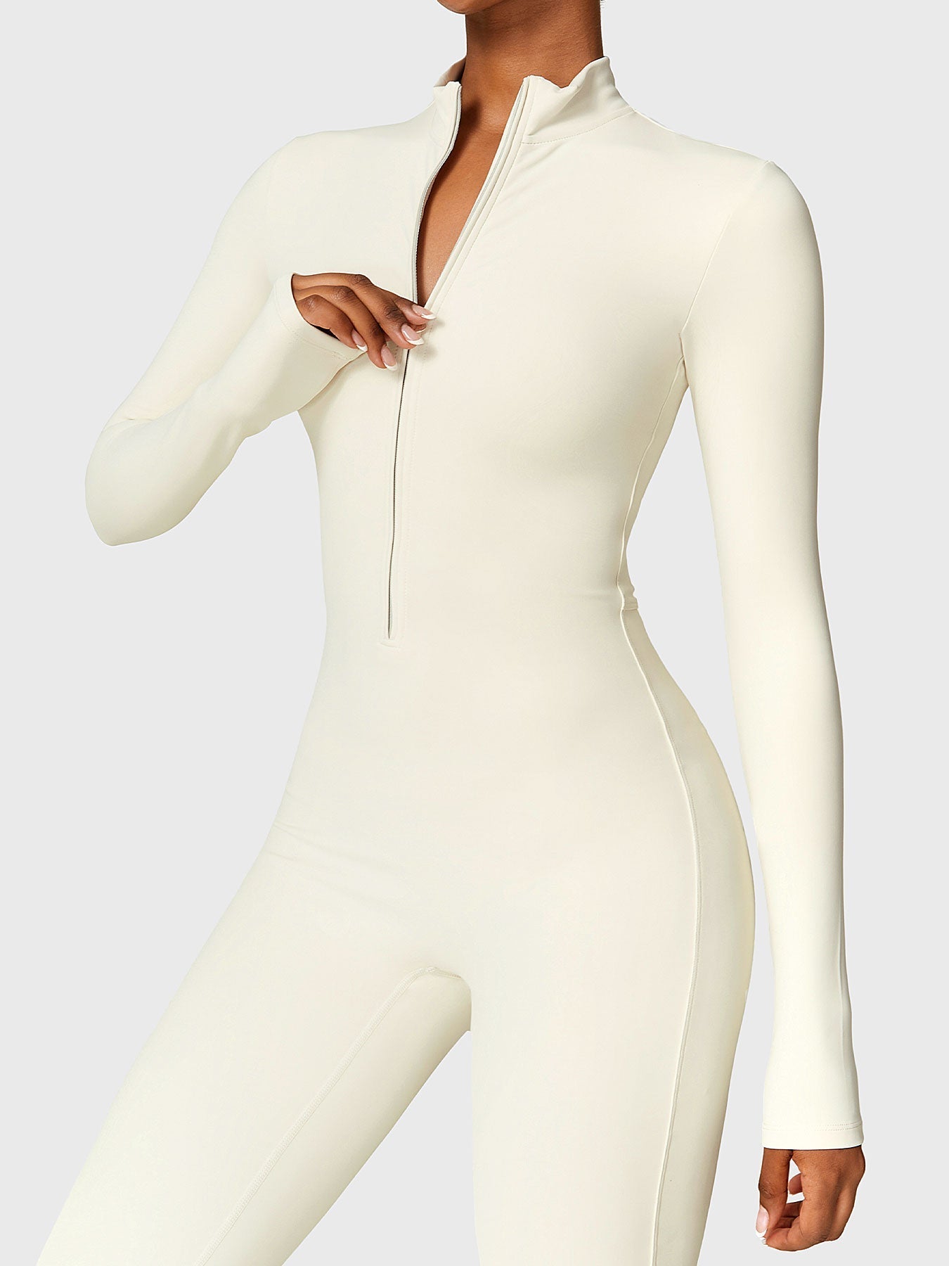 Helga | Stilfuld premium bodysuit med lynlås dame