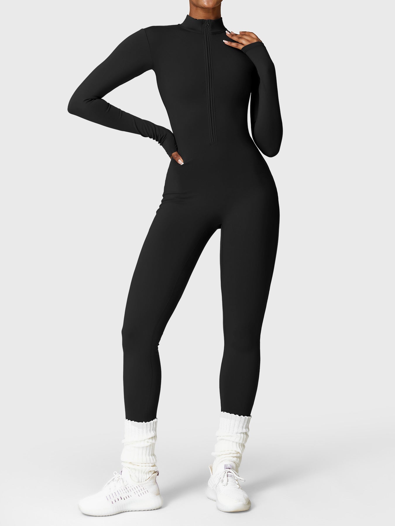 Helga | Stilfuld premium bodysuit med lynlås dame