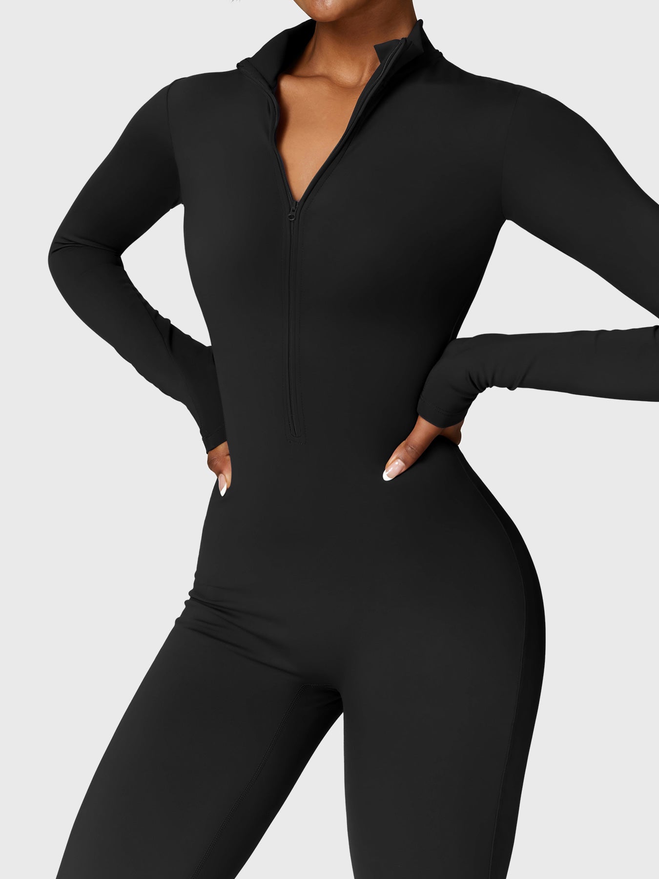Helga | Stilfuld premium bodysuit med lynlås dame