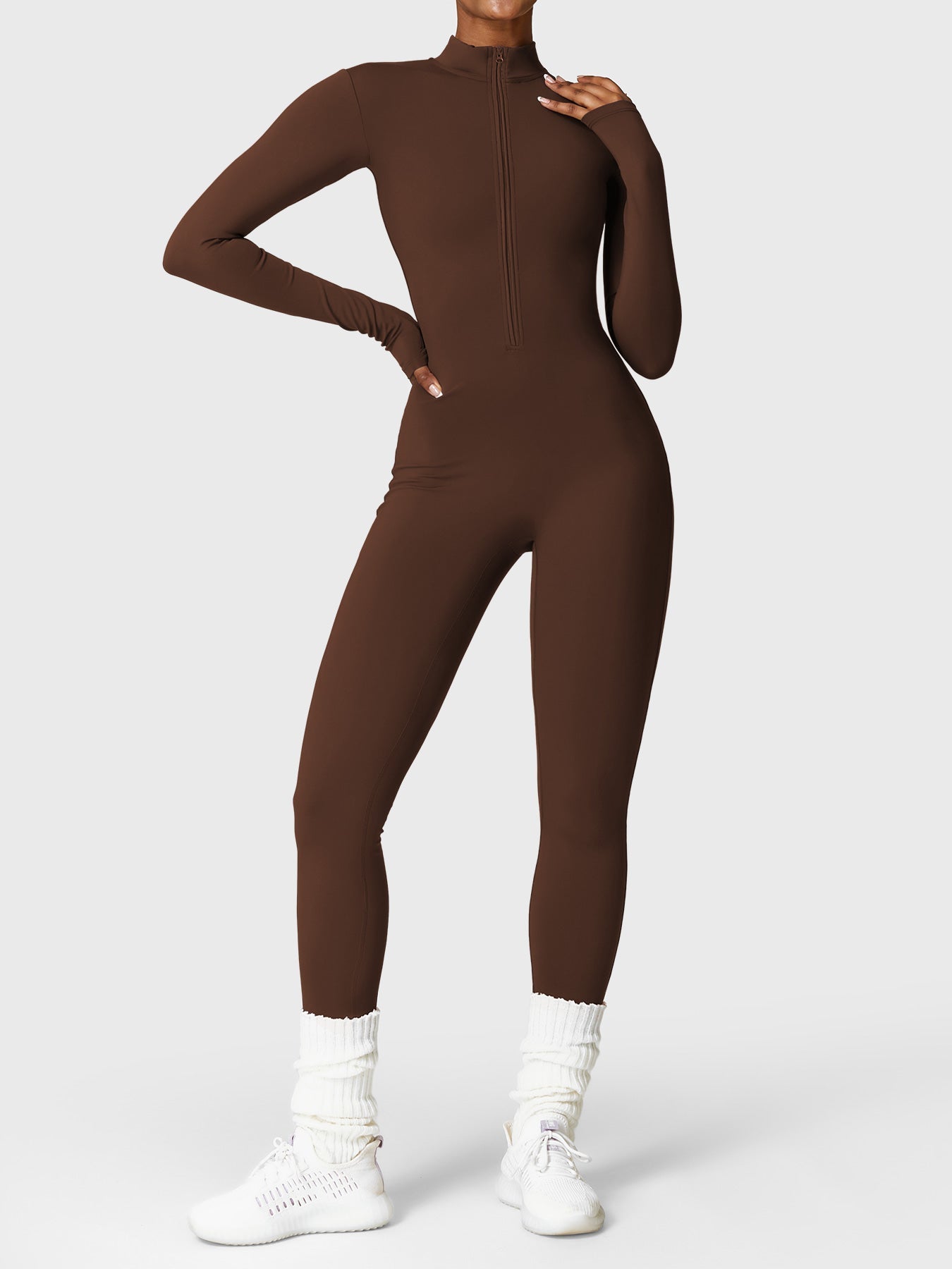 Helga | Stilfuld premium bodysuit med lynlås dame