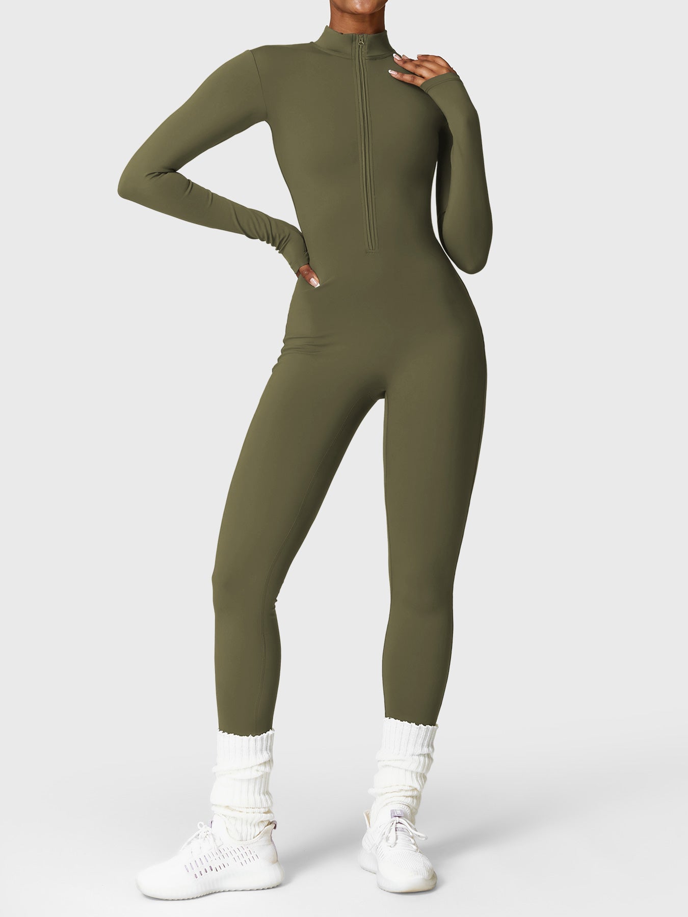 Helga | Stilfuld premium bodysuit med lynlås dame