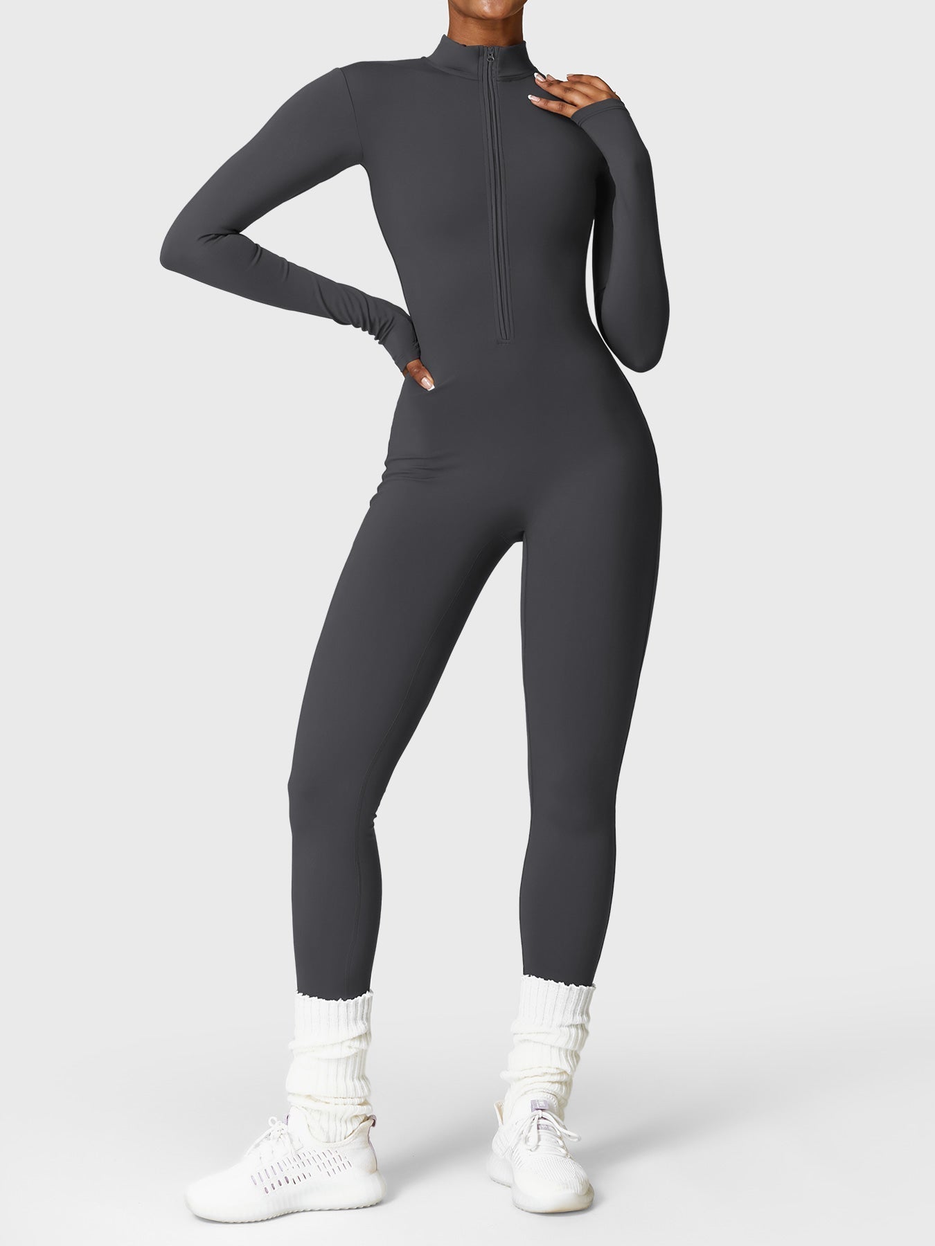 Helga | Stilfuld premium bodysuit med lynlås dame