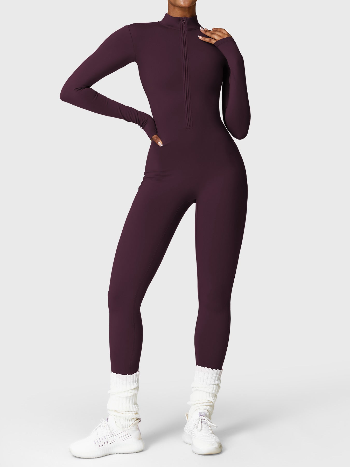 Helga | Stilfuld premium bodysuit med lynlås dame