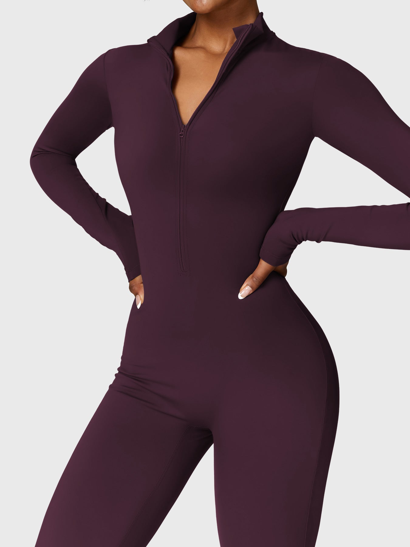 Helga | Stilfuld premium bodysuit med lynlås dame